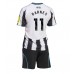 Newcastle United Harvey Barnes #11 Hjemmedraktsett Barn 2025-26 Korte ermer (+ Korte bukser)